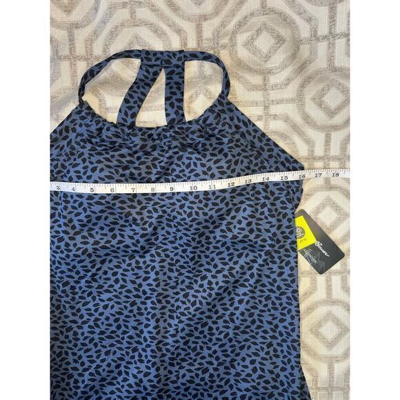 Eddie Bauer‎ Women's Blue & Black Print Sleeveless Racerback A-line Size small - Picture 5 of 10